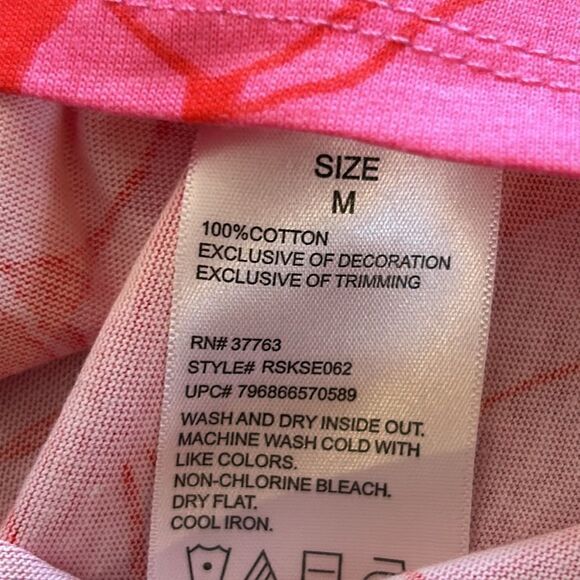 NEW Rafaella Pink And Red V Neck Top - Picture 5 of 7